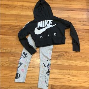 Nike Hoodie & H&M Leggings, Size 8 years